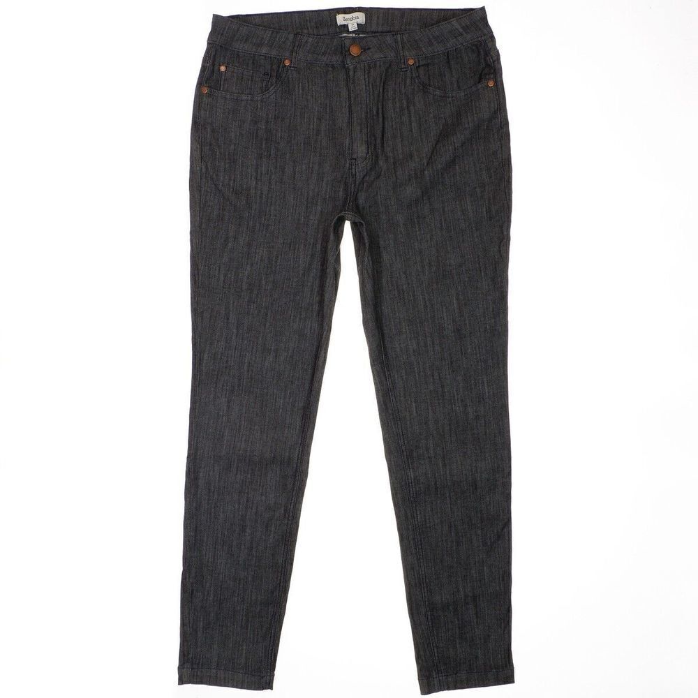 Zenobia Skinny Jeans Plus Size 3X (18) Womens Gray Blue Stretch Measure 36x31.5